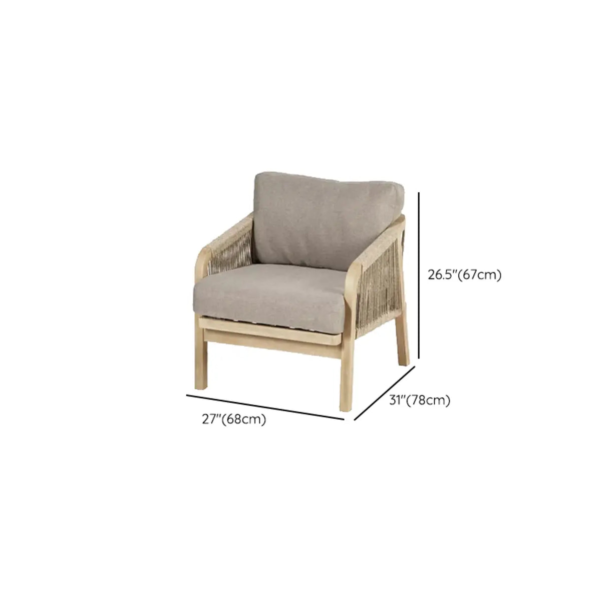 Weather Resistant Outdoor Teak and Rope Beige Patio Set Image - 19