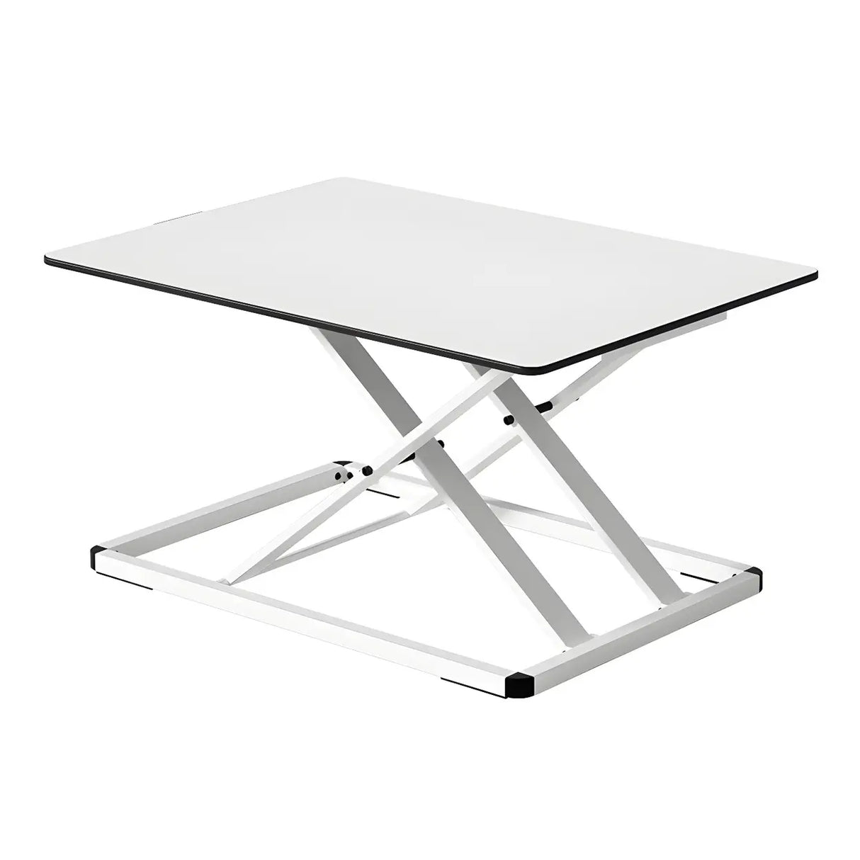 White Adjustable Foldable Steel Standing Desk Converter Image - 9