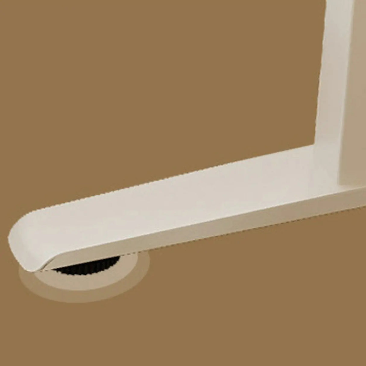 White Adjustable Height Wood T-Shape Standing Desk Image - 8