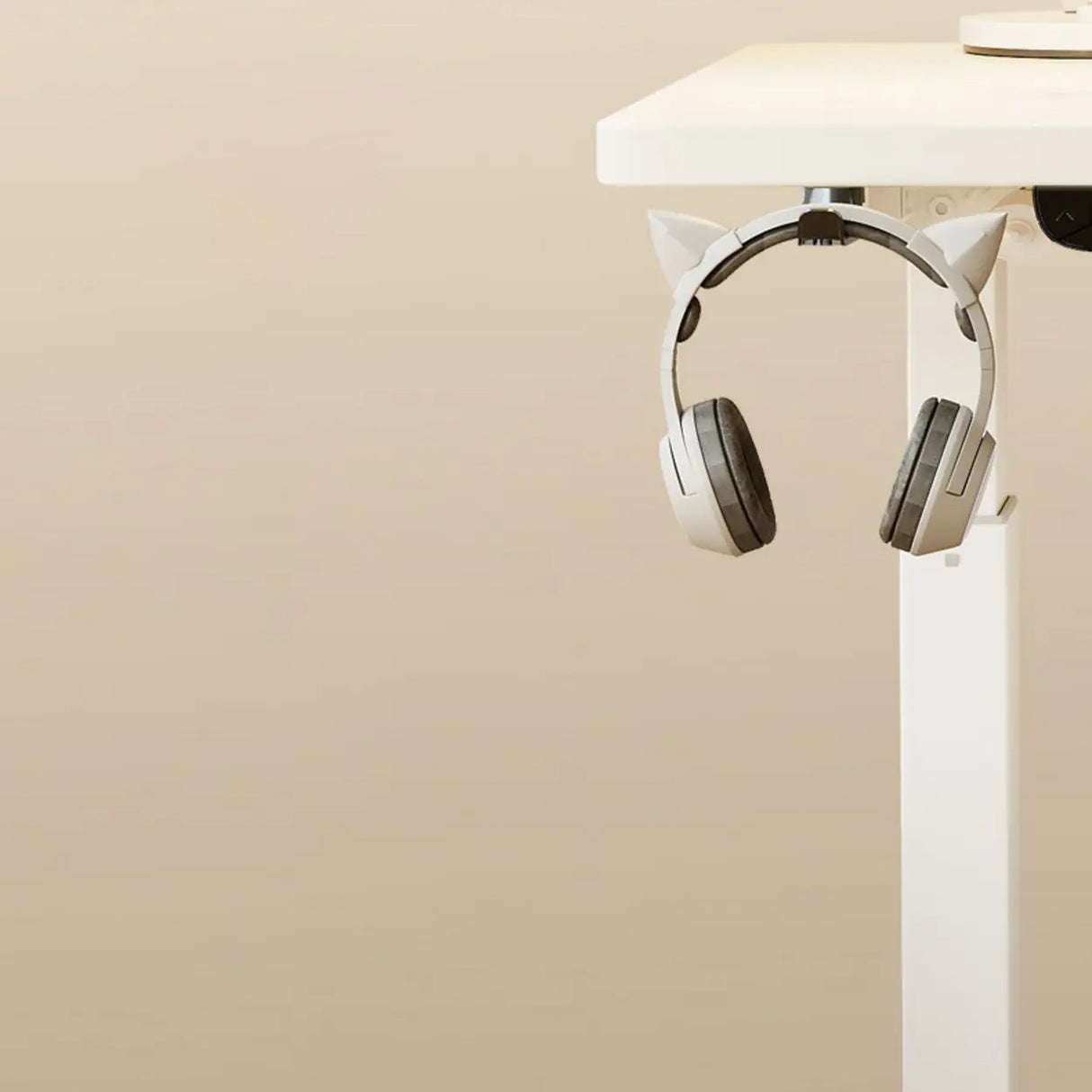 White Adjustable Height Wood T-Shape Standing Desk Image - 9