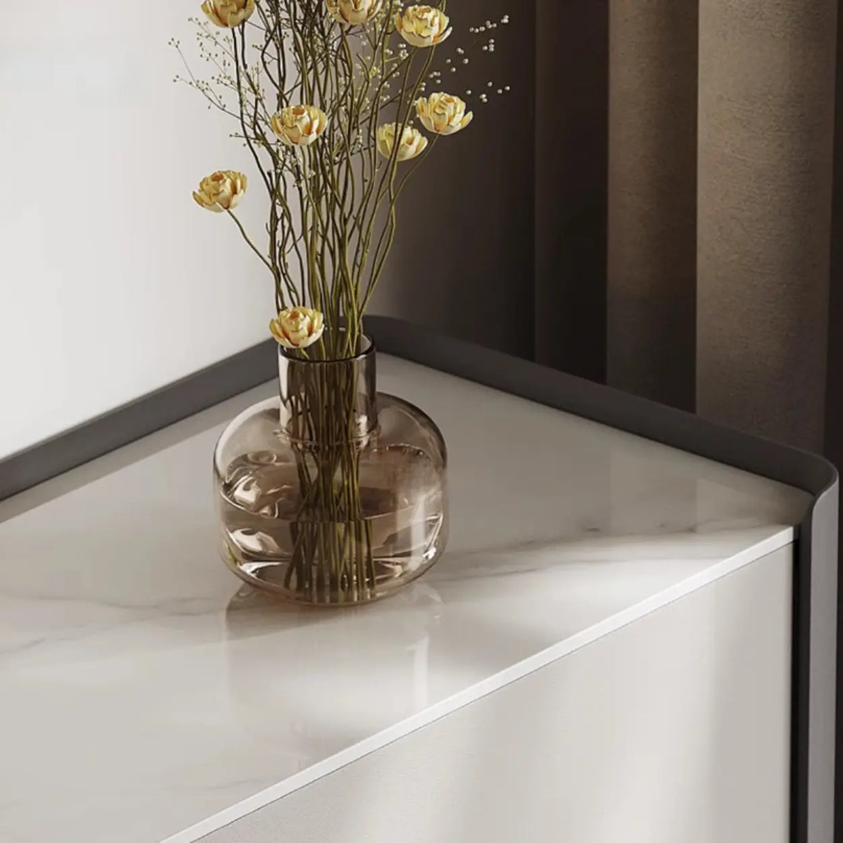 White-Beige Wood Six Drawers Double Dresser for Bedroom Image - 10