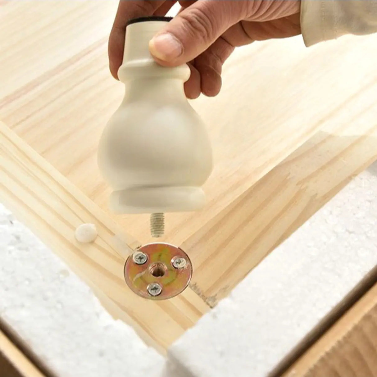 White-Brown Wood Open Storage Cabinet Cabinet TV Stand Image - 10