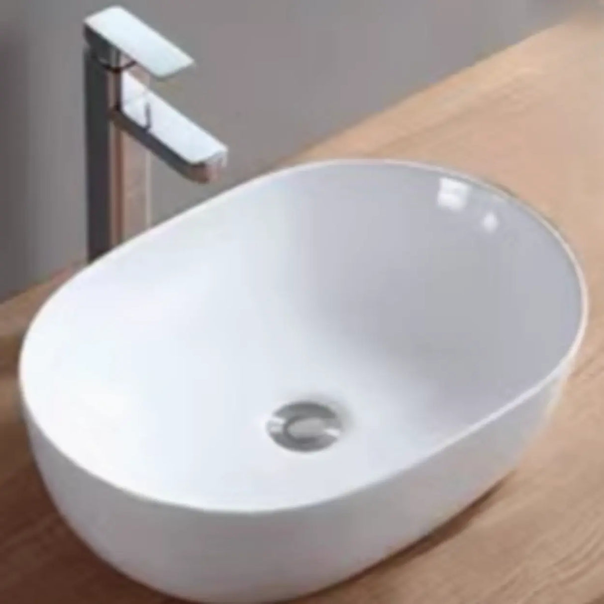 White Ceramic Bathroom Bowl Sinks with Center Trapway Image - 15