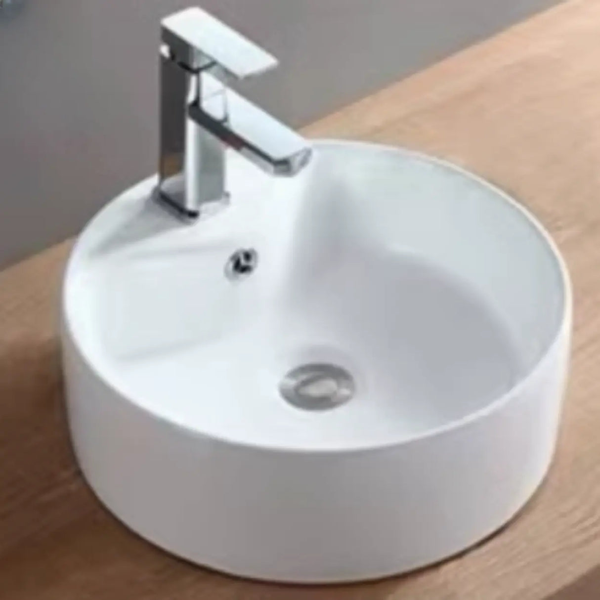 White Ceramic Bathroom Bowl Sinks with Center Trapway Image - 20