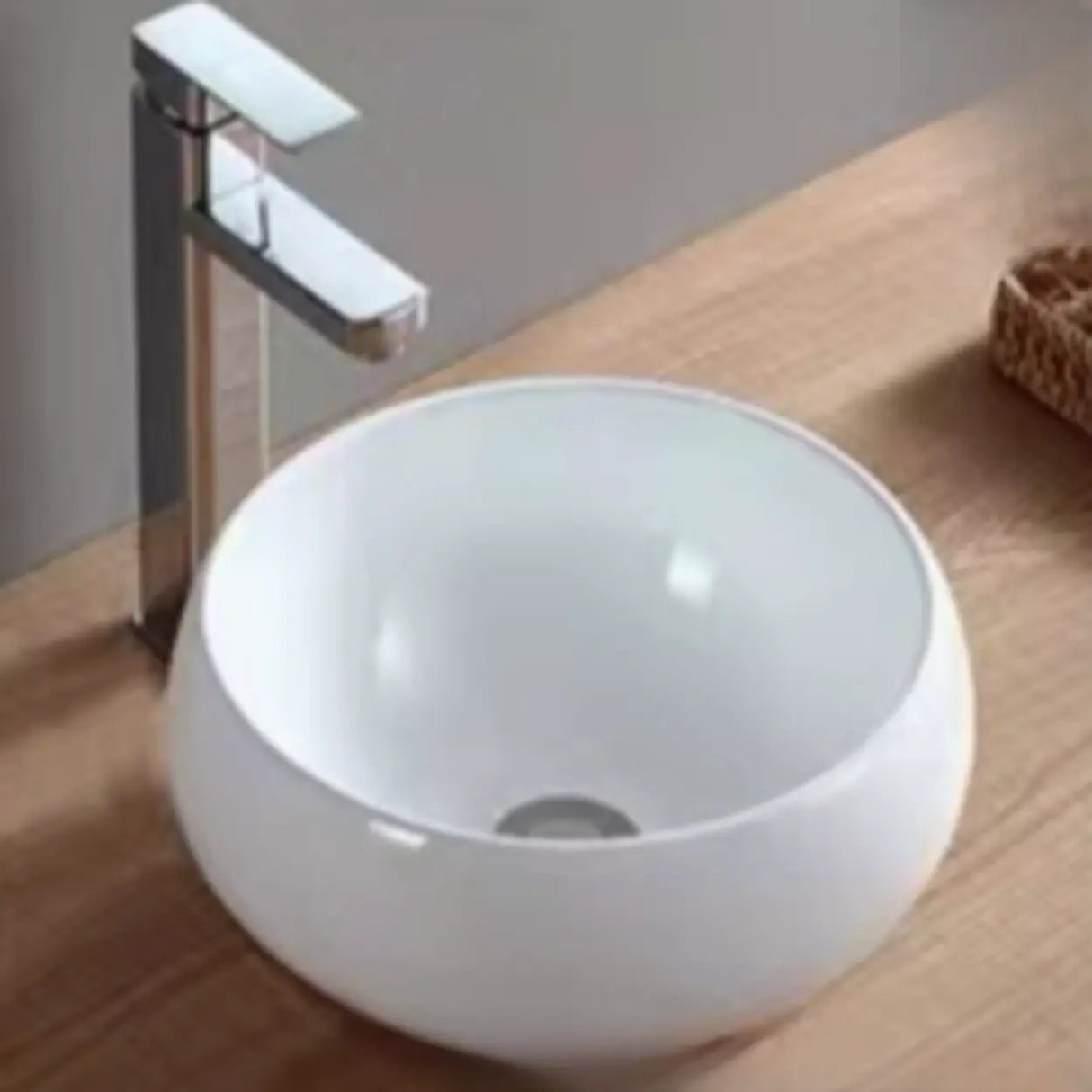 White Ceramic Bathroom Bowl Sinks with Center Trapway Image - 21