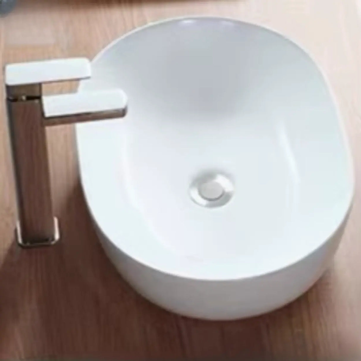 White Ceramic Bathroom Bowl Sinks with Center Trapway Image - 23