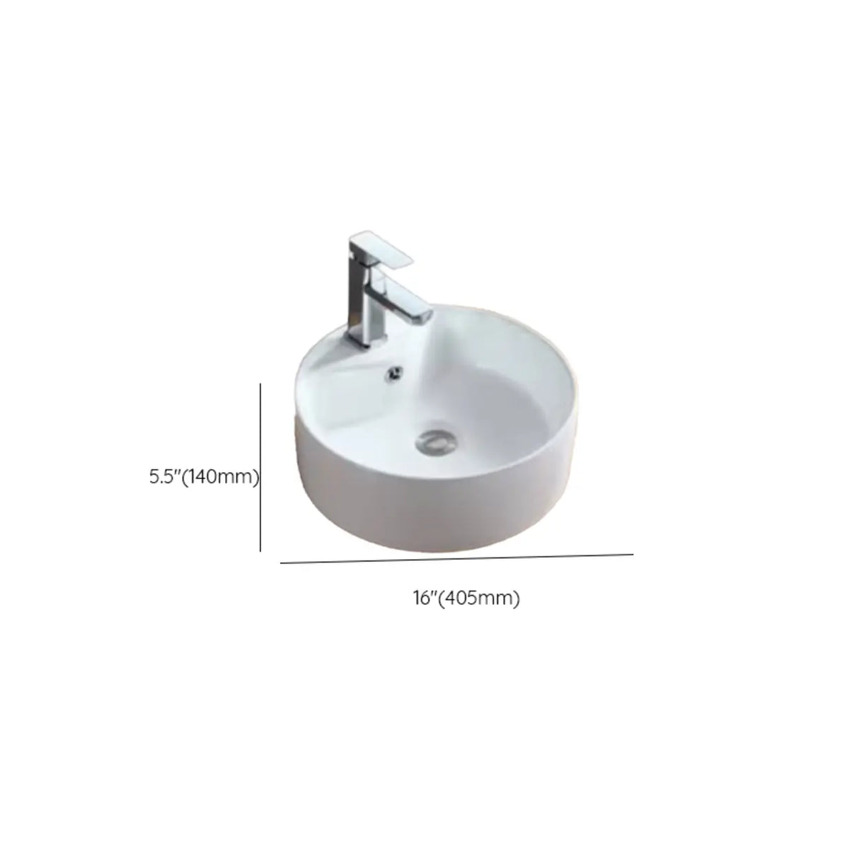 White Ceramic Bathroom Bowl Sinks with Center Trapway Image - 27
