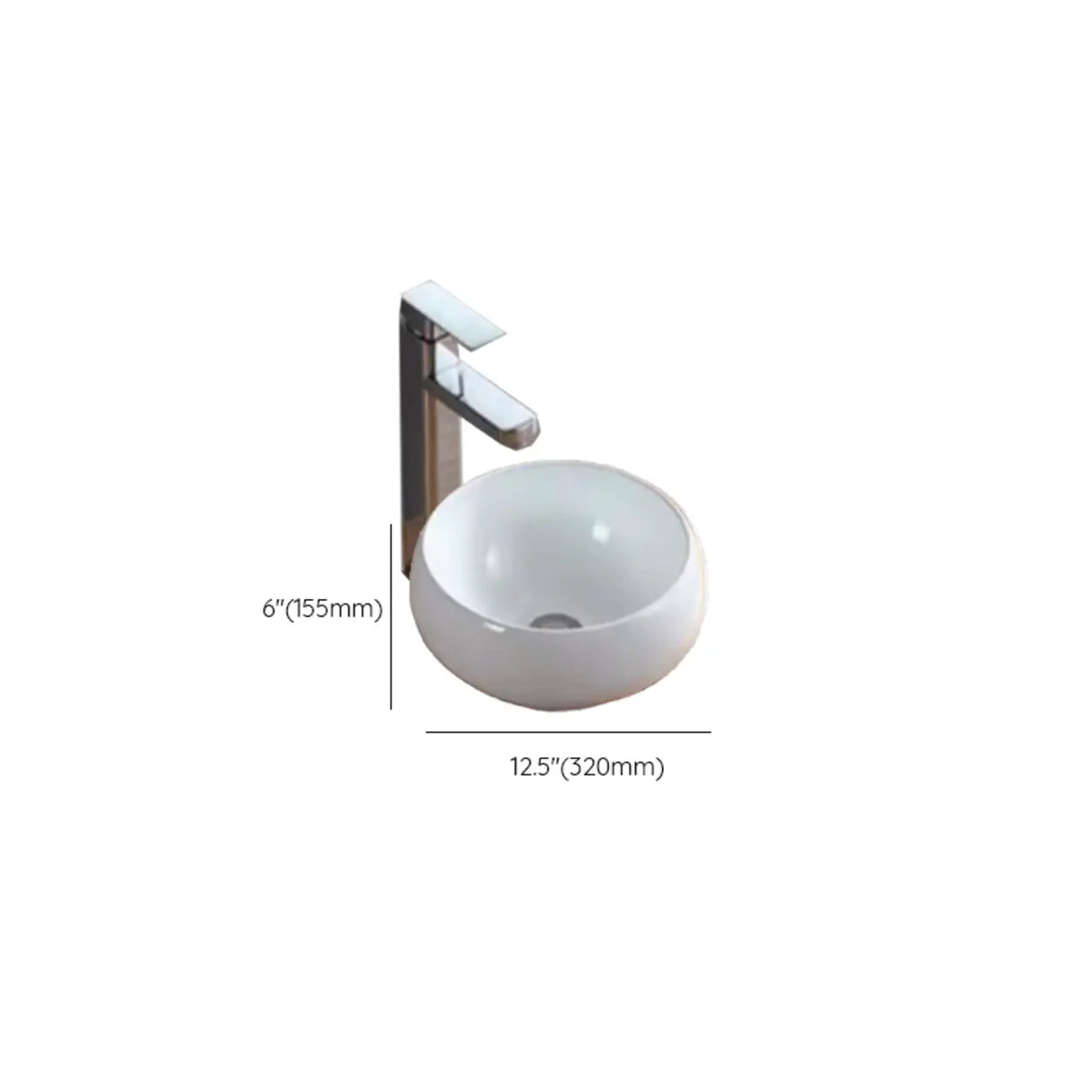 White Ceramic Bathroom Bowl Sinks with Center Trapway Image - 29