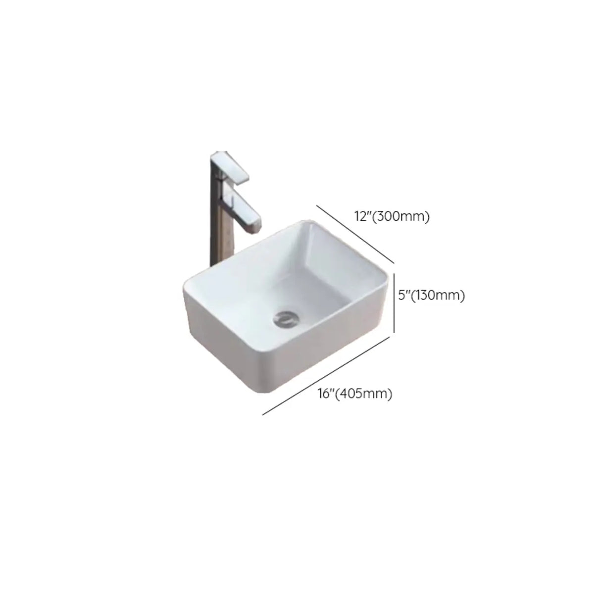 White Ceramic Bathroom Bowl Sinks with Center Trapway Image - 33