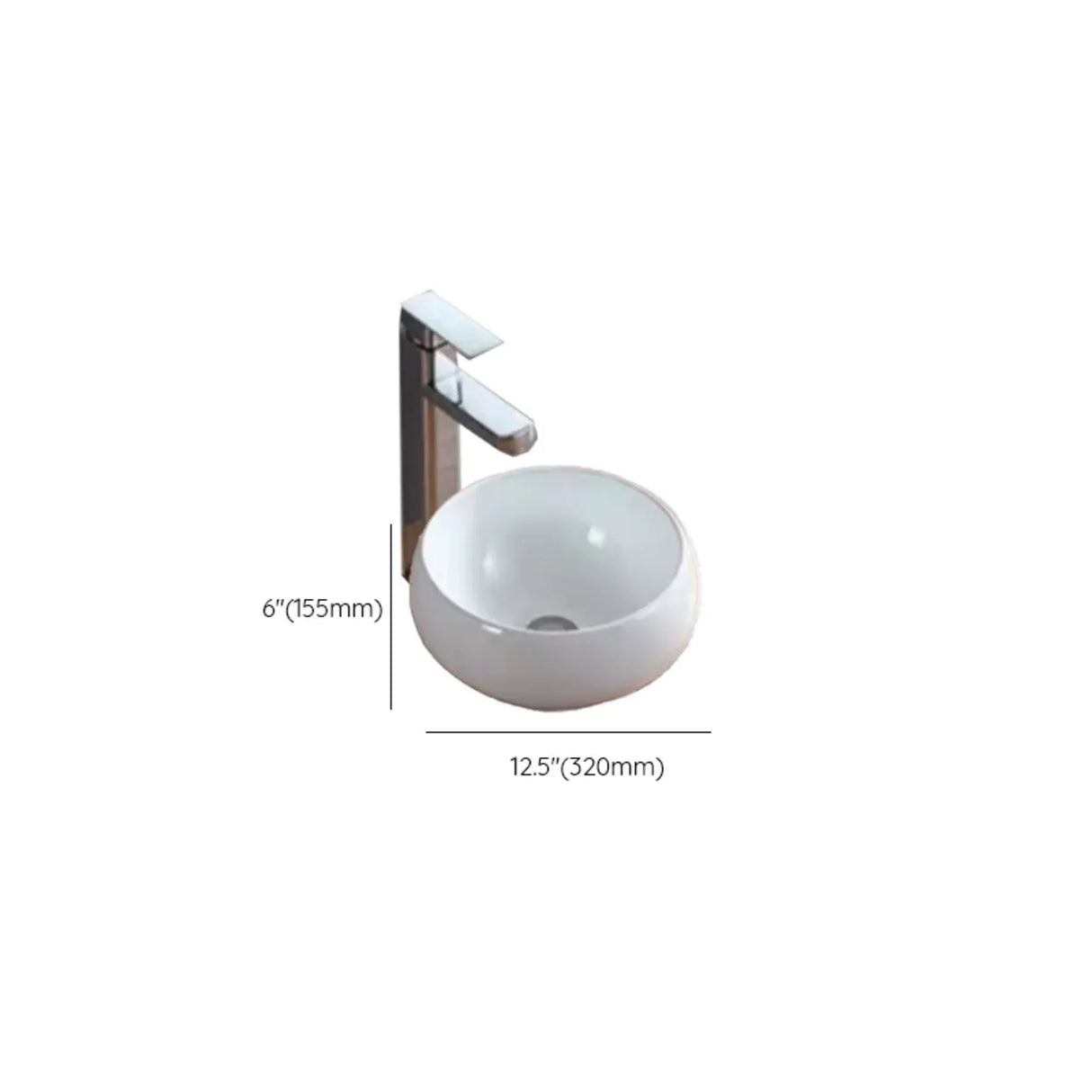 White Ceramic Bathroom Bowl Sinks with Center Trapway Image - 38