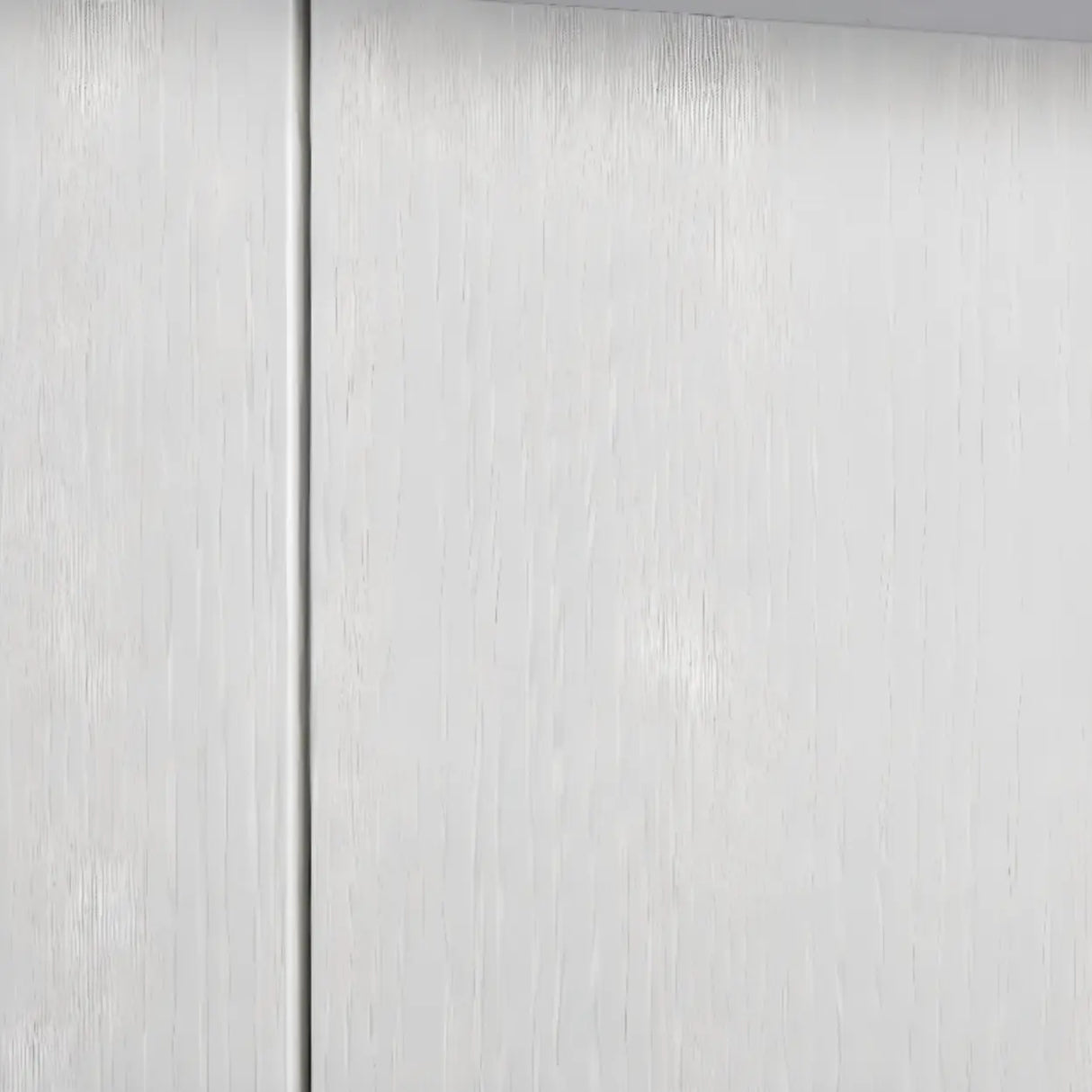 White Curved Ceramic Sink Bathroom Vanity with Cabinet Image - 5