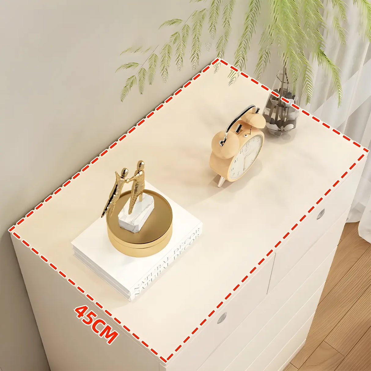 White Finish Wood Dresser with Drawers for Bedroom Image - 11