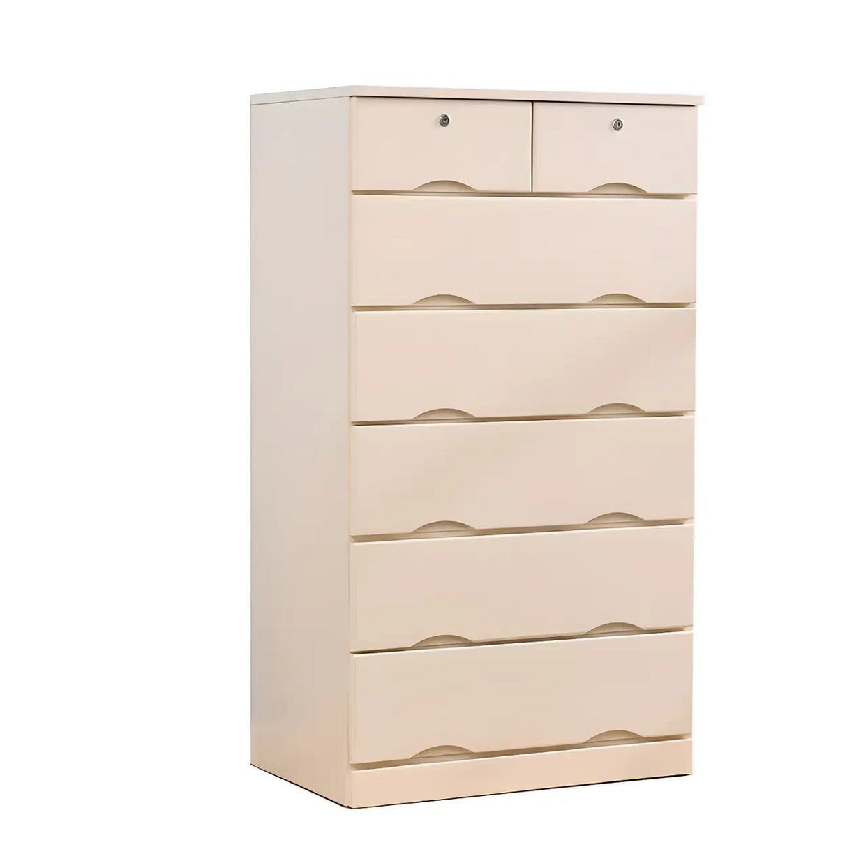 White Finish Wood Dresser with Drawers for Bedroom Image - 14