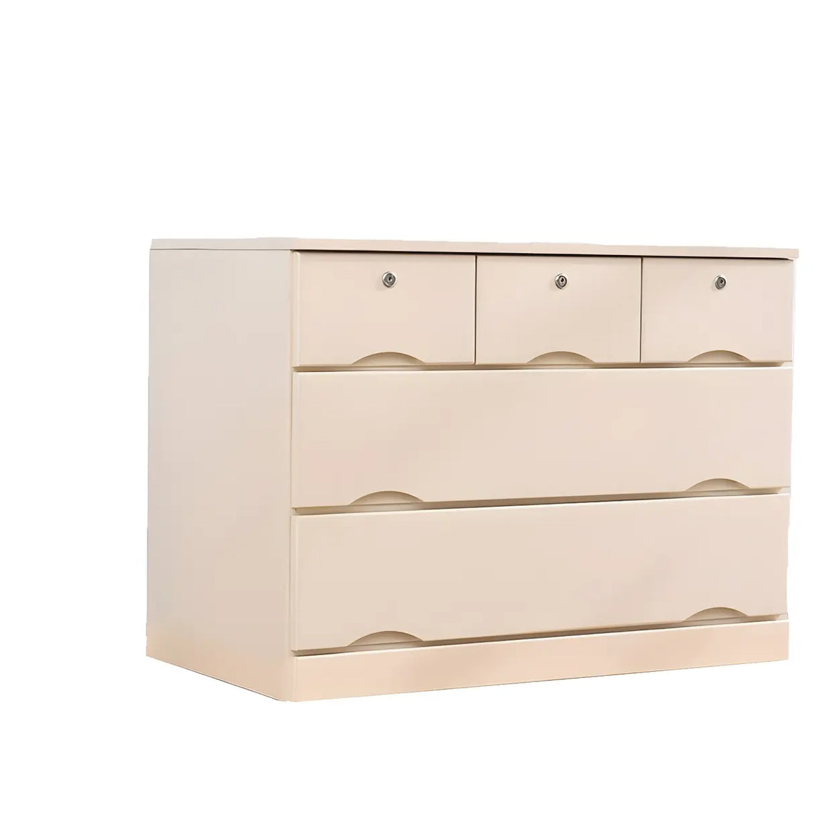 White Finish Wood Dresser with Drawers for Bedroom Image - 16
