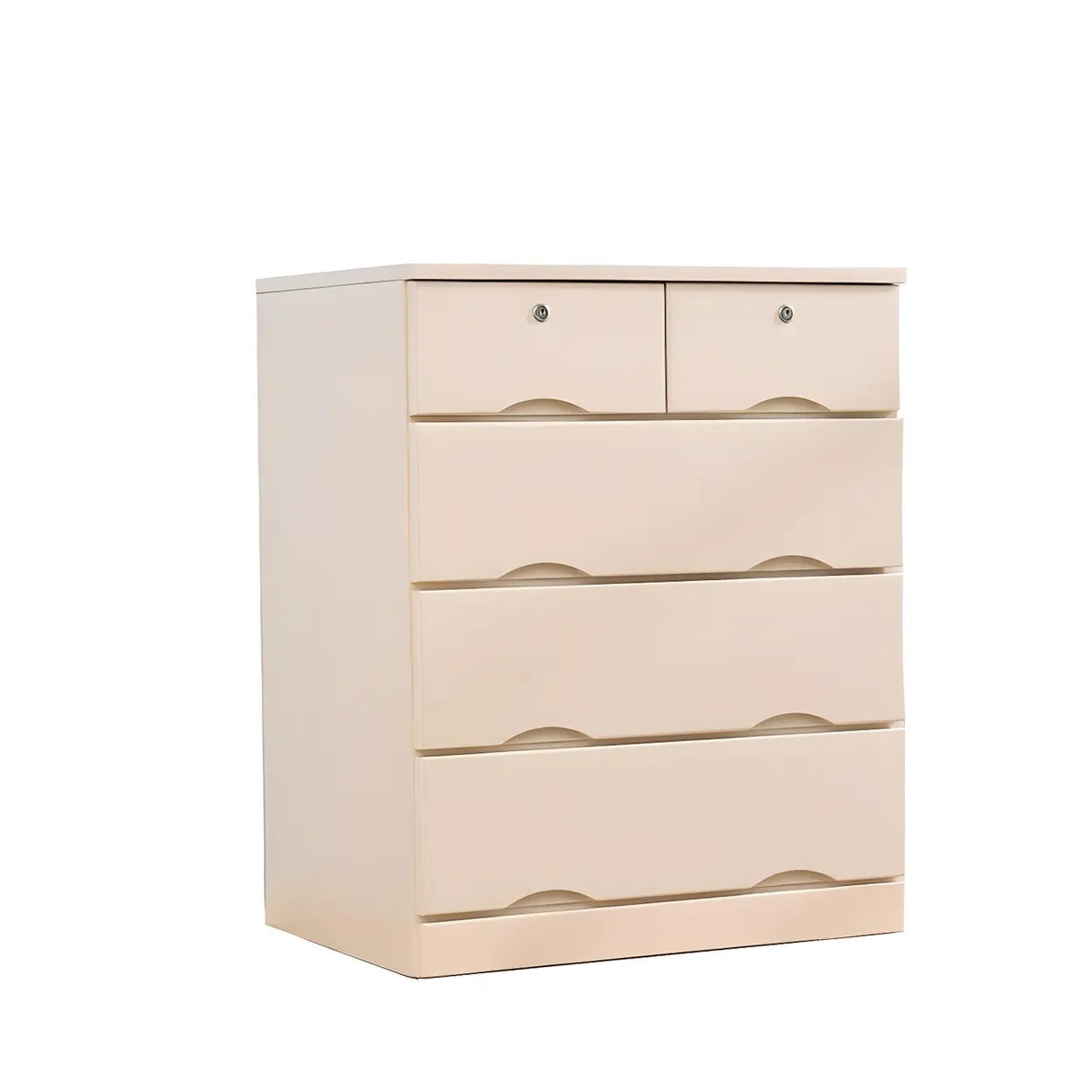 White Finish Wood Dresser with Drawers for Bedroom Image - 7