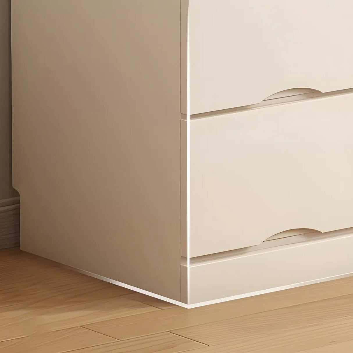 White Finish Wood Dresser with Drawers for Bedroom Image - 8