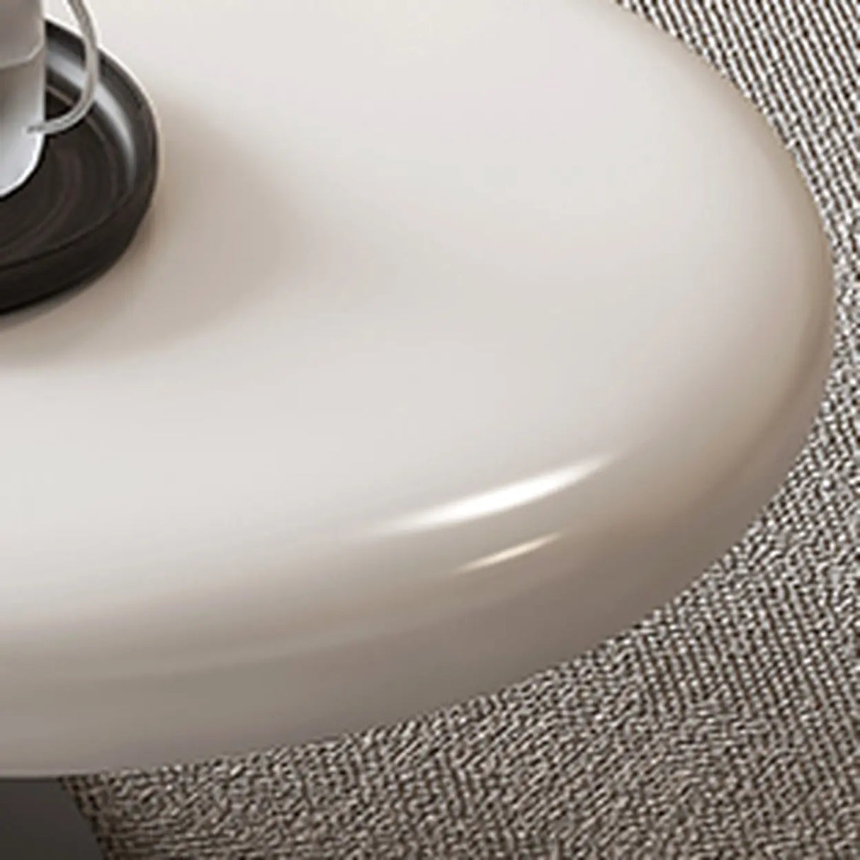 White Free Form Wood Metal Base Nesting Coffee Table Image - 4