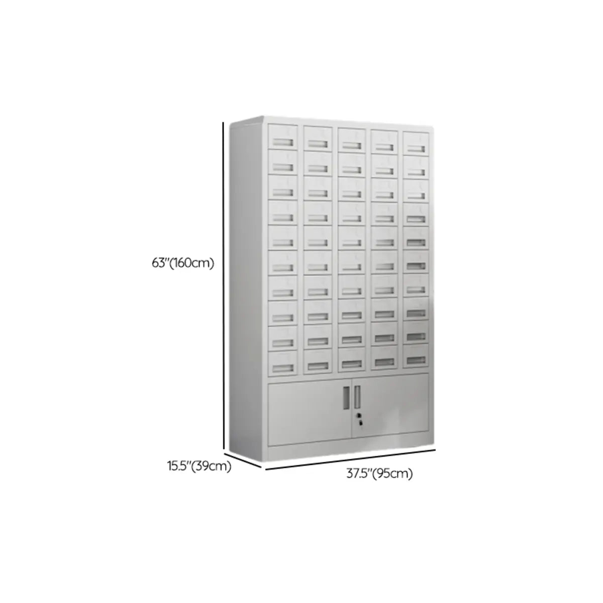 White Large Fireproof Lockable Storage Filing Cabinet Image - 40