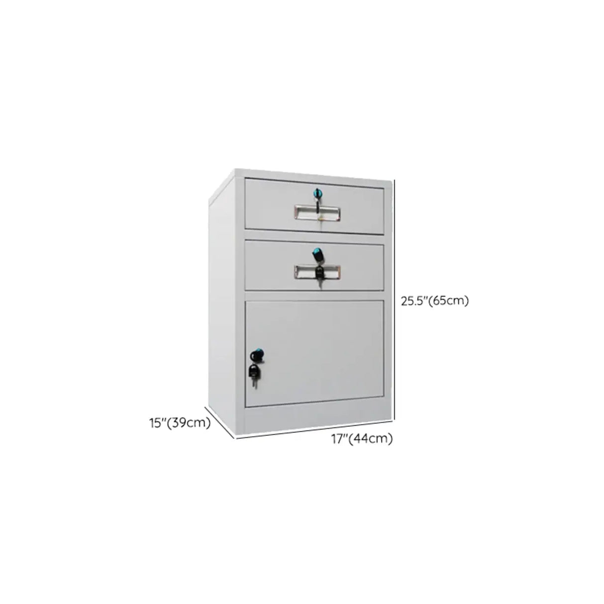 White Large Steel Locking Drawer Storage Filing Cabinet Image - 41