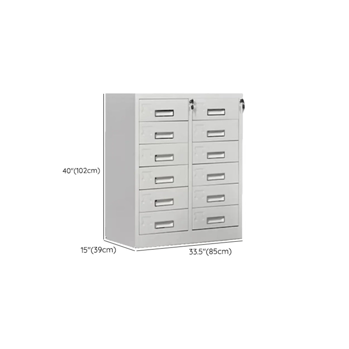 White Large Steel Locking Drawer Storage Filing Cabinet Image - 43