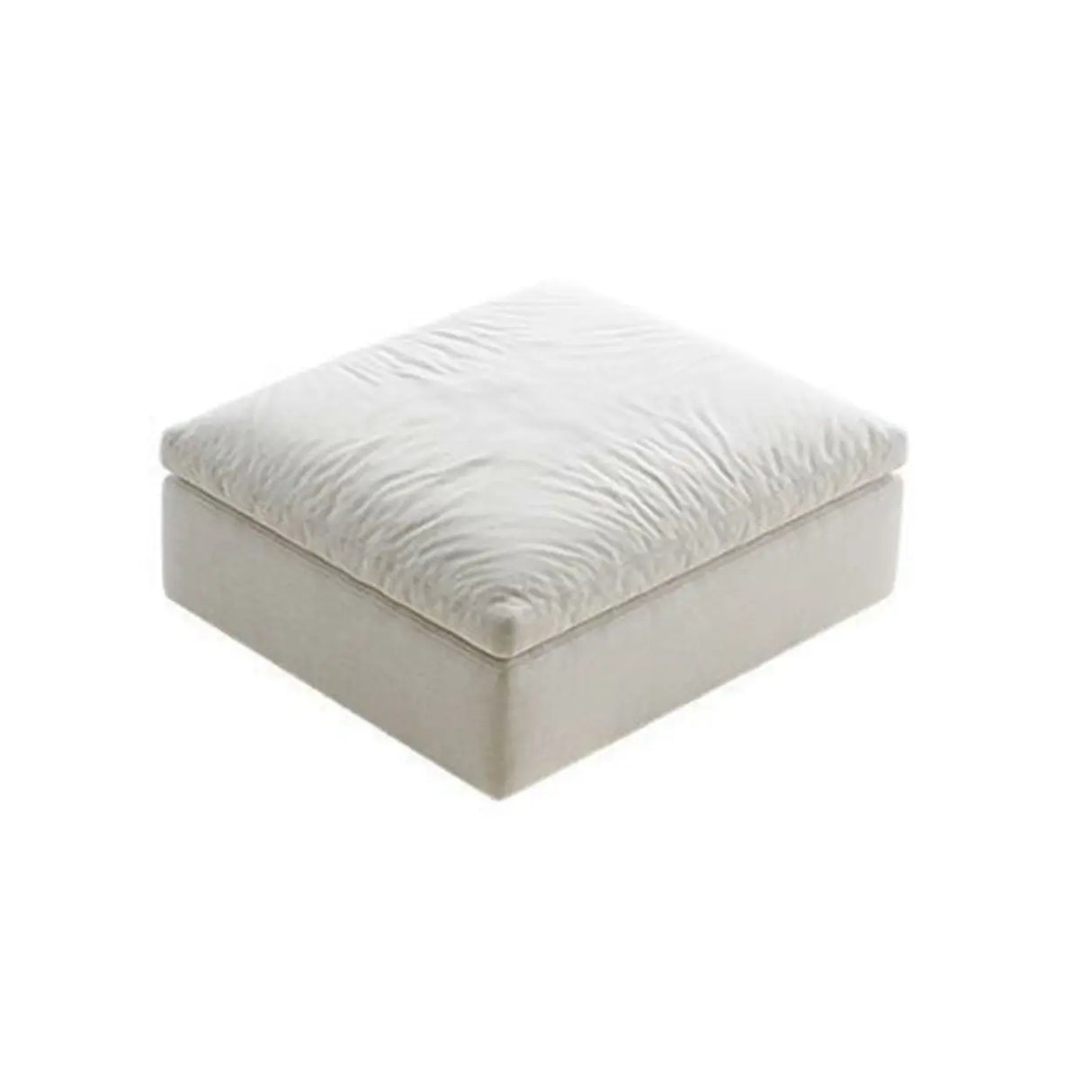 White Linen Slipcovered Removable Cushion Pillow Sofa Image - 5