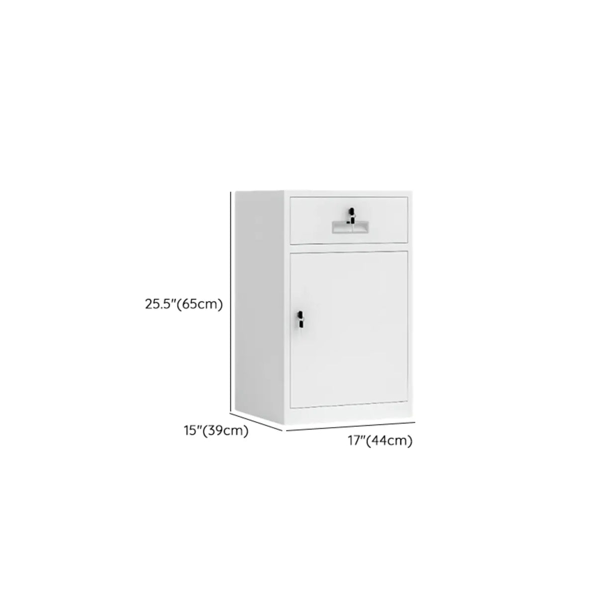 White Lockable Steel Drawers Large Filing Cabinets