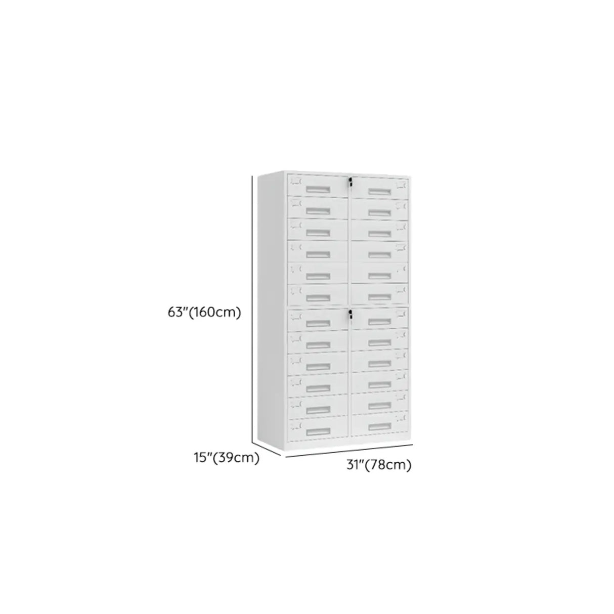 White Lockable Steel Drawers Large Filing Cabinets Image - 49