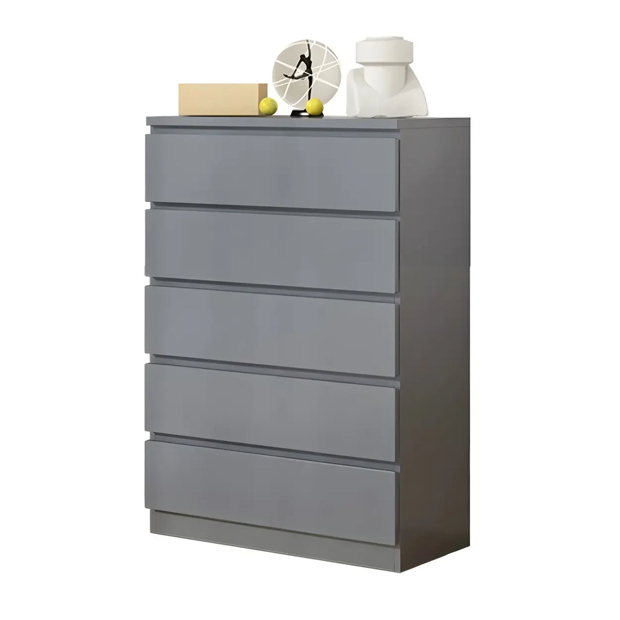 White Manufactured Wood Dresser with Multiple Drawers Image - 20