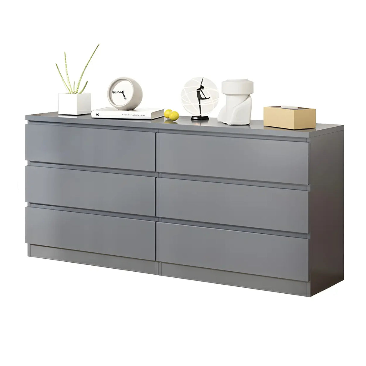 White Manufactured Wood Dresser with Multiple Drawers Image - 22