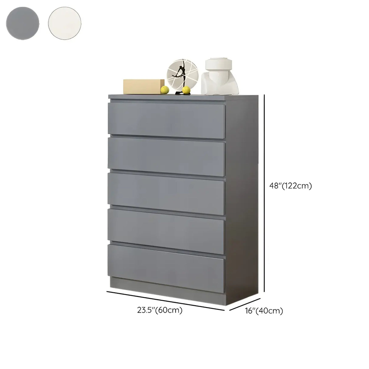 White Manufactured Wood Dresser with Multiple Drawers Image - 30