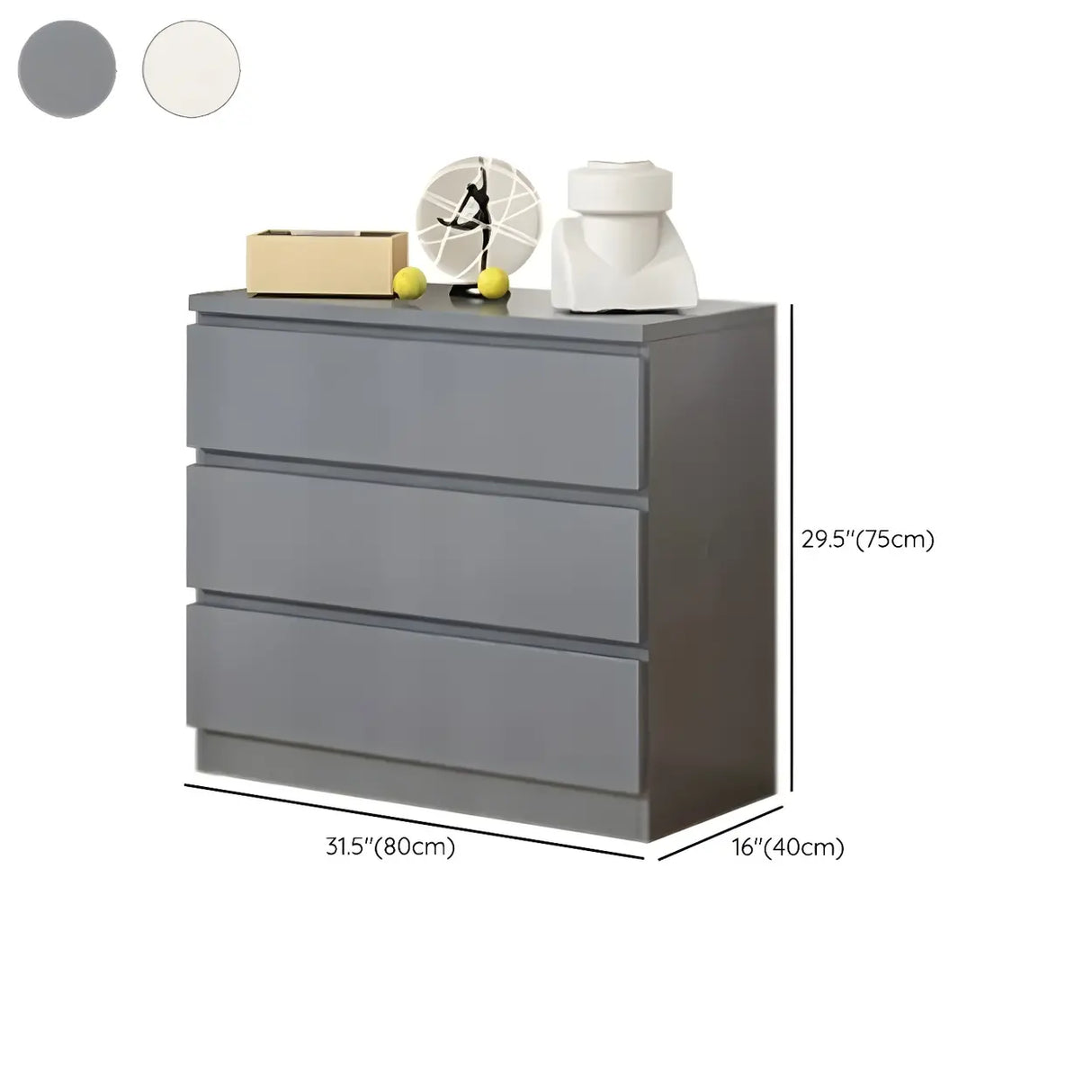 White Manufactured Wood Dresser with Multiple Drawers Image - 31