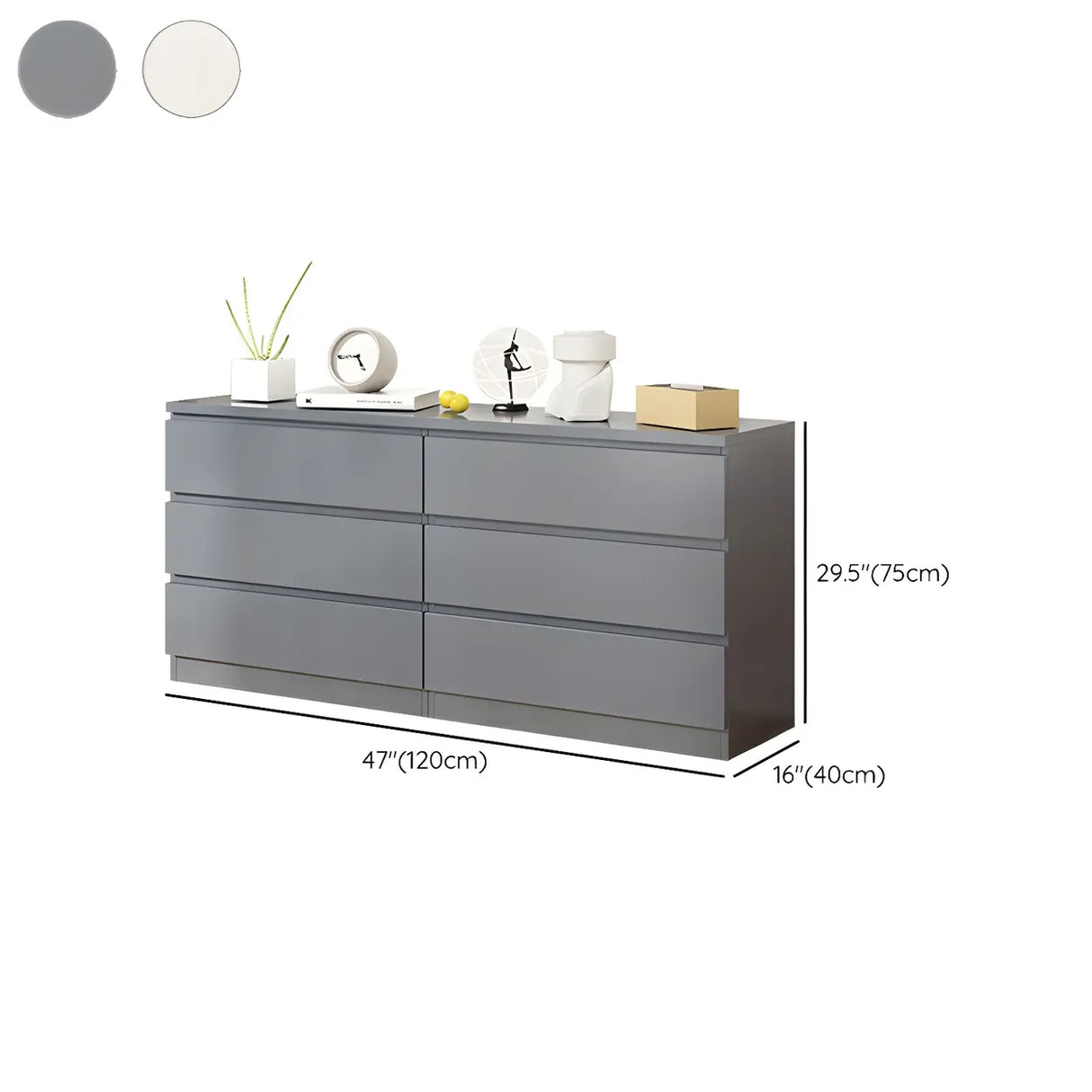 White Manufactured Wood Dresser with Multiple Drawers Image - 34