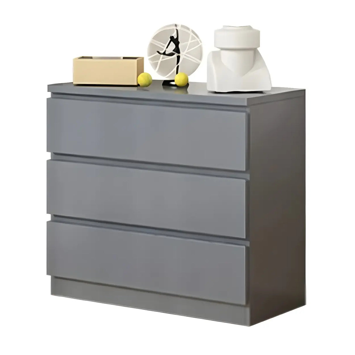 White Manufactured Wood Dresser with Multiple Drawers Image - 9
