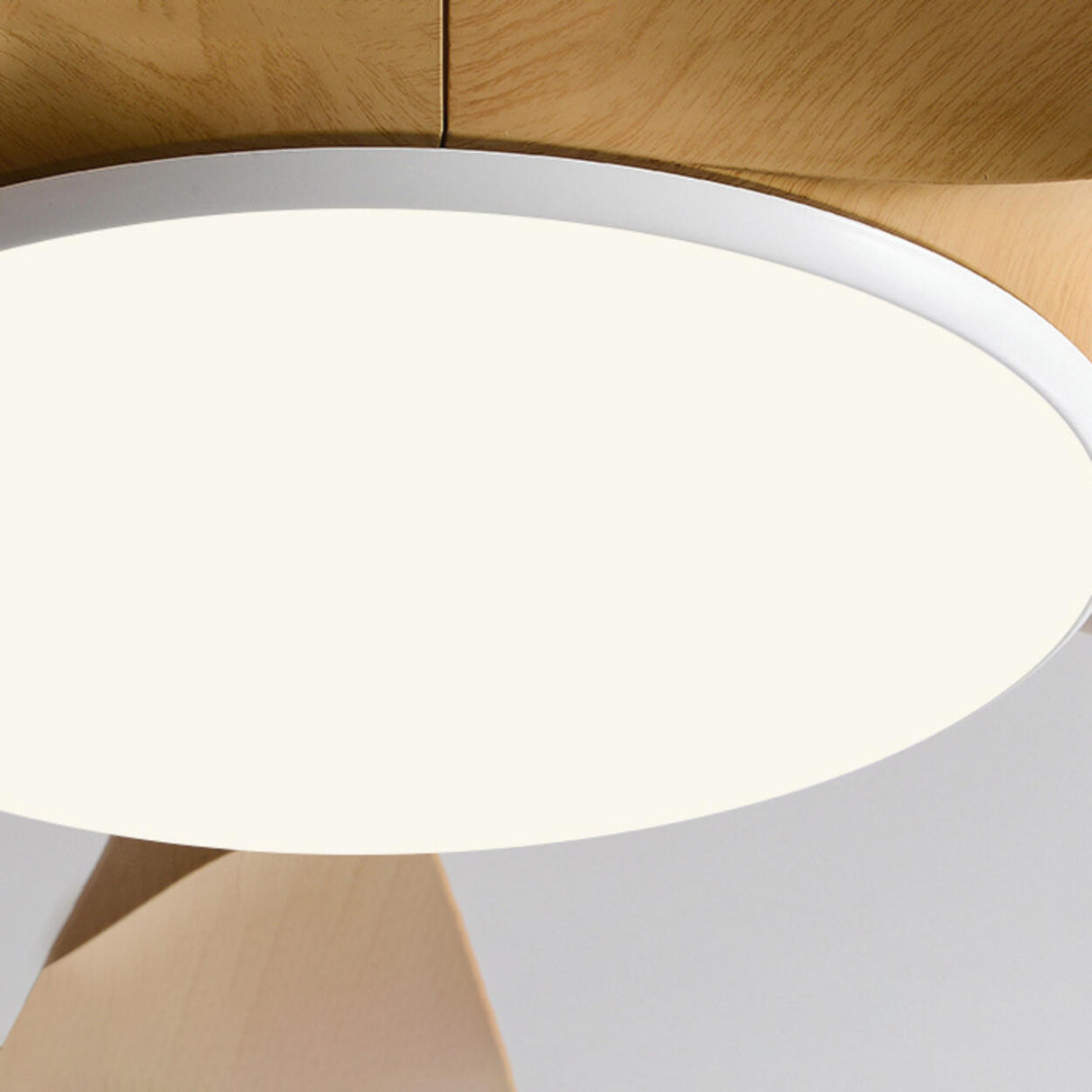 White Metal ABS Blade Living Room Ceiling Fan Light Image - 12