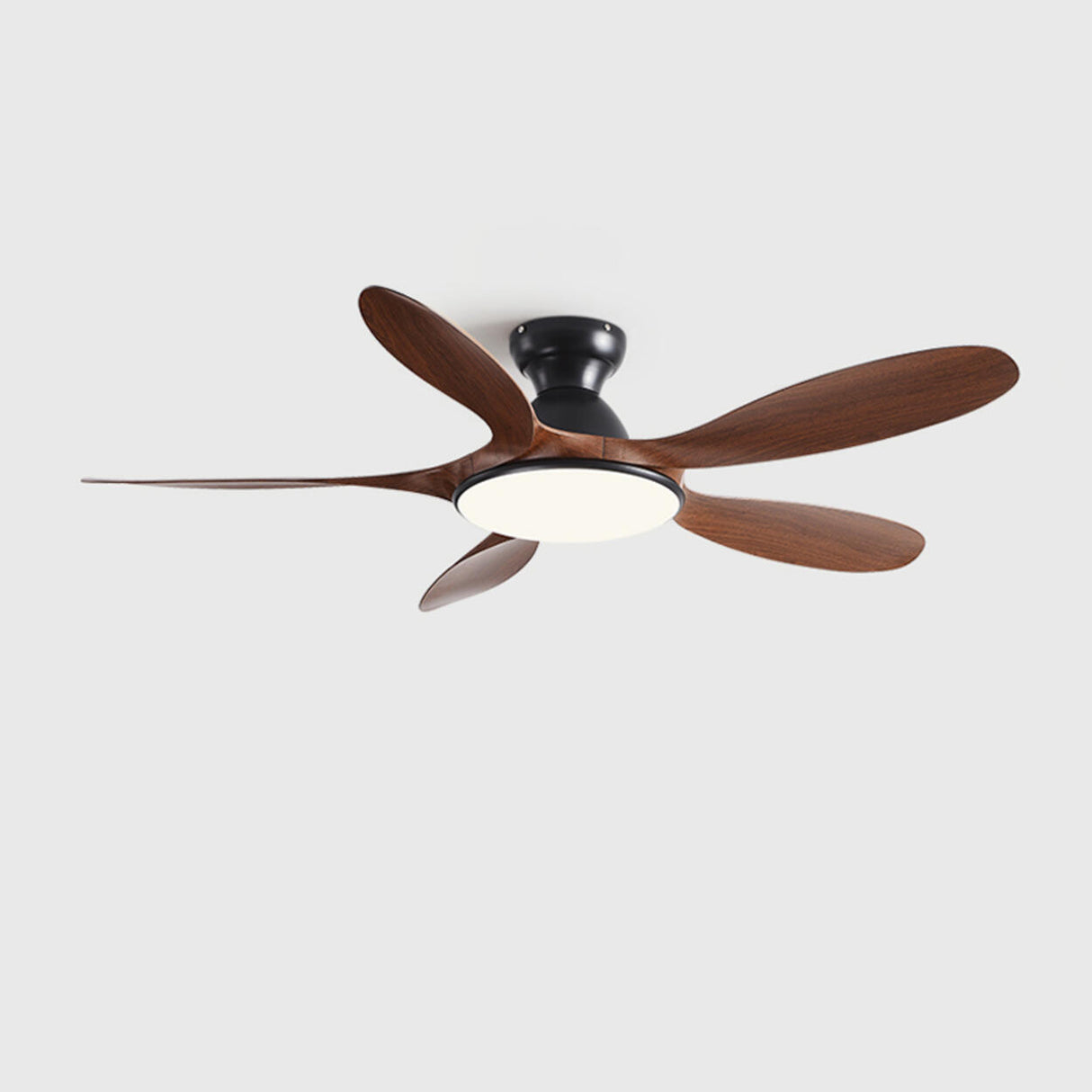 White Metal ABS Blade Living Room Ceiling Fan Light Image - 9