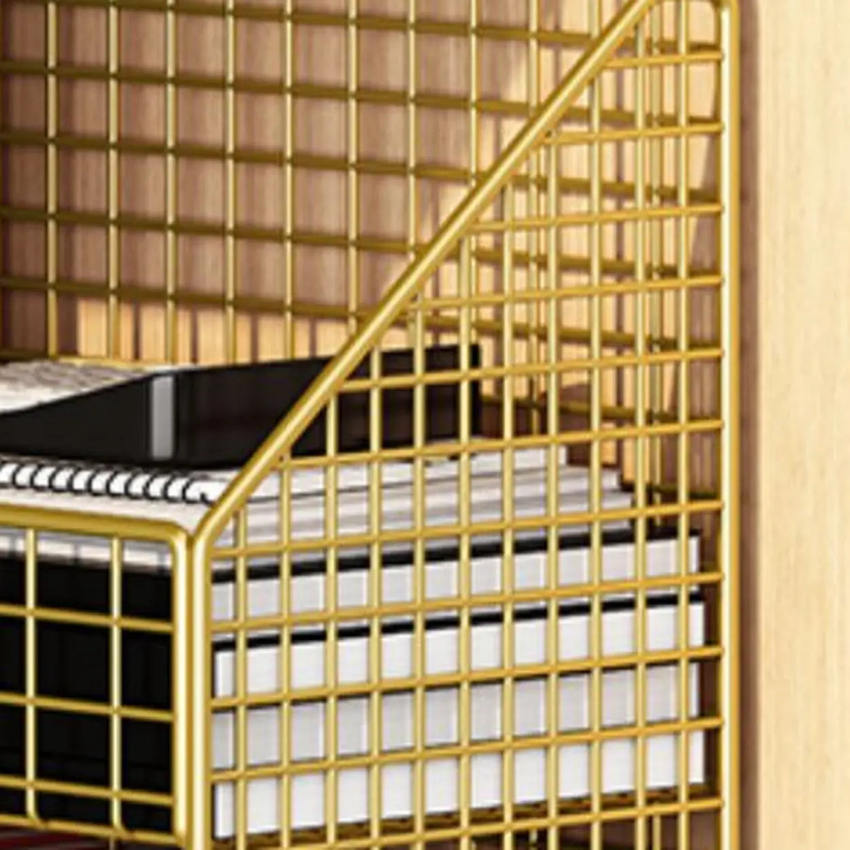 White Metal Storage Mesh Book Cart with Wheels Image - 11