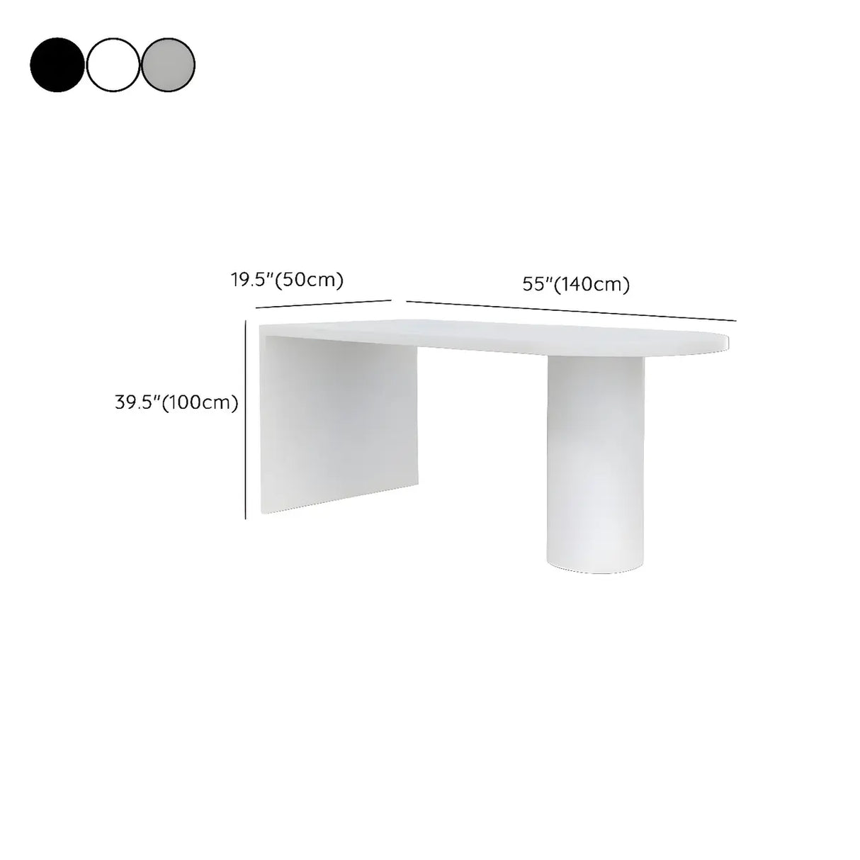 White Minimalist Oval Counter Height Bar Table Image - 22