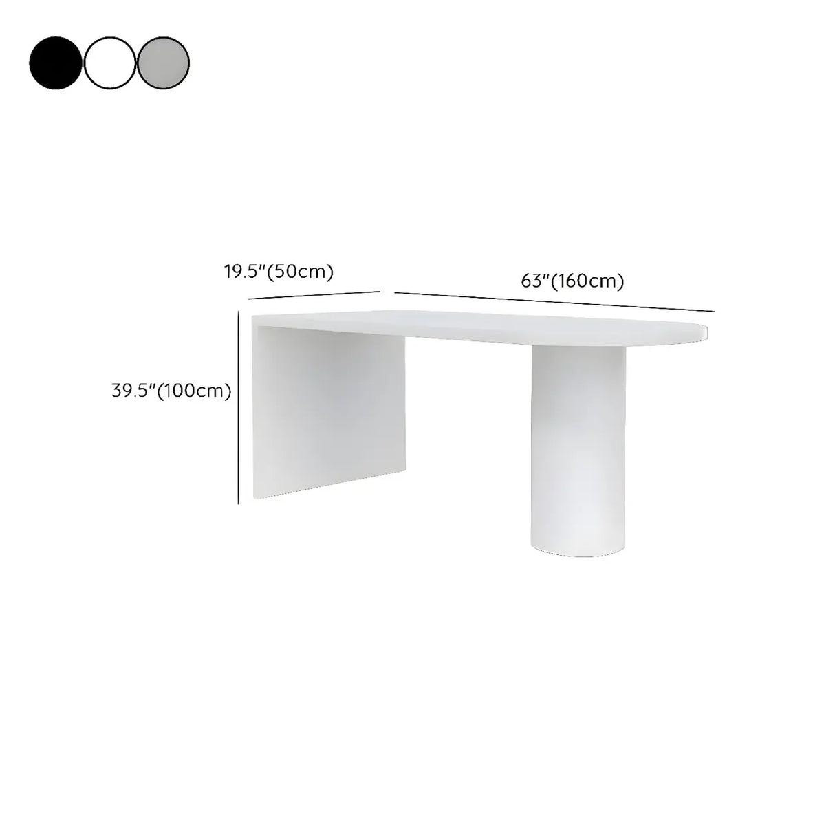 White Minimalist Oval Counter Height Bar Table Image - 23