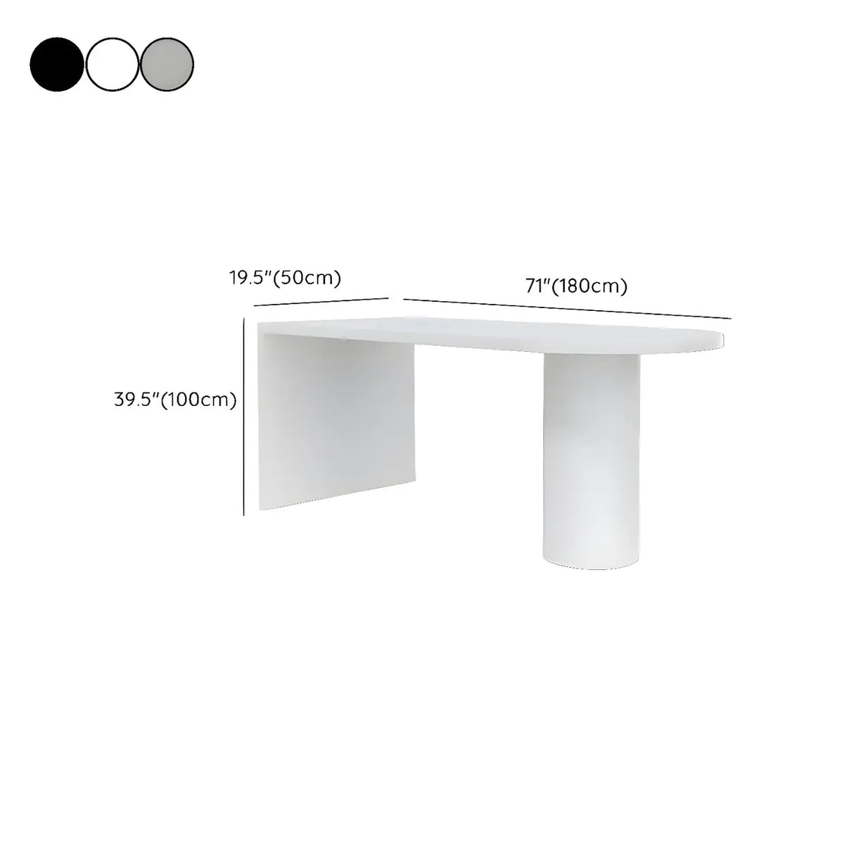 White Minimalist Oval Counter Height Bar Table Image - 24