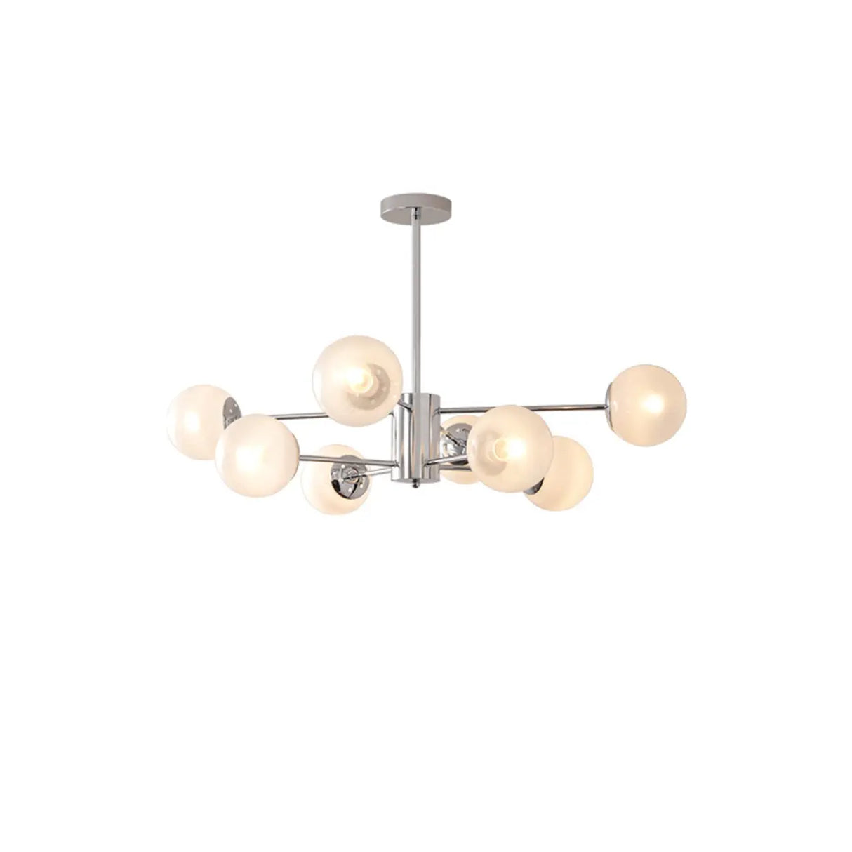 White Modern Chandeliers Tiered Branch Glass Globe Bedroom Image - 20