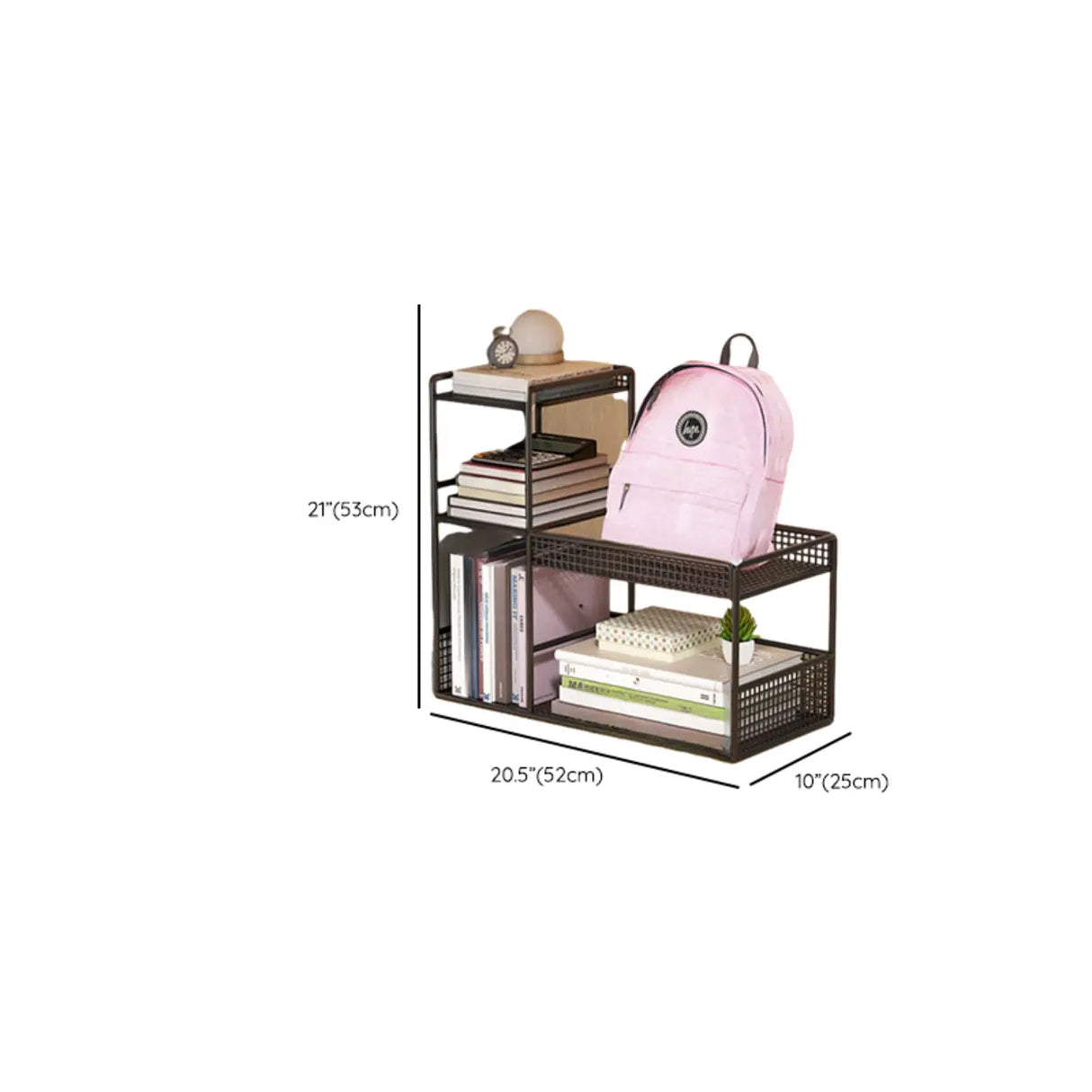 White Movable Metal Frame Utility Cart with Shelves Image - 17