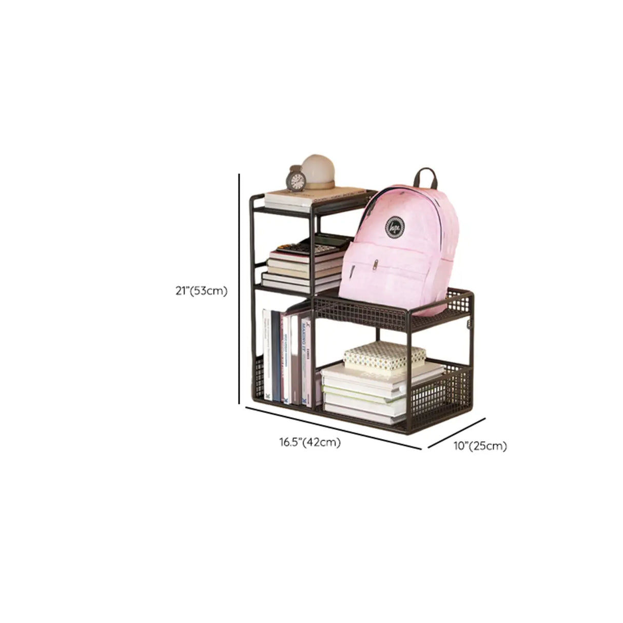 White Movable Metal Frame Utility Cart with Shelves Image - 18