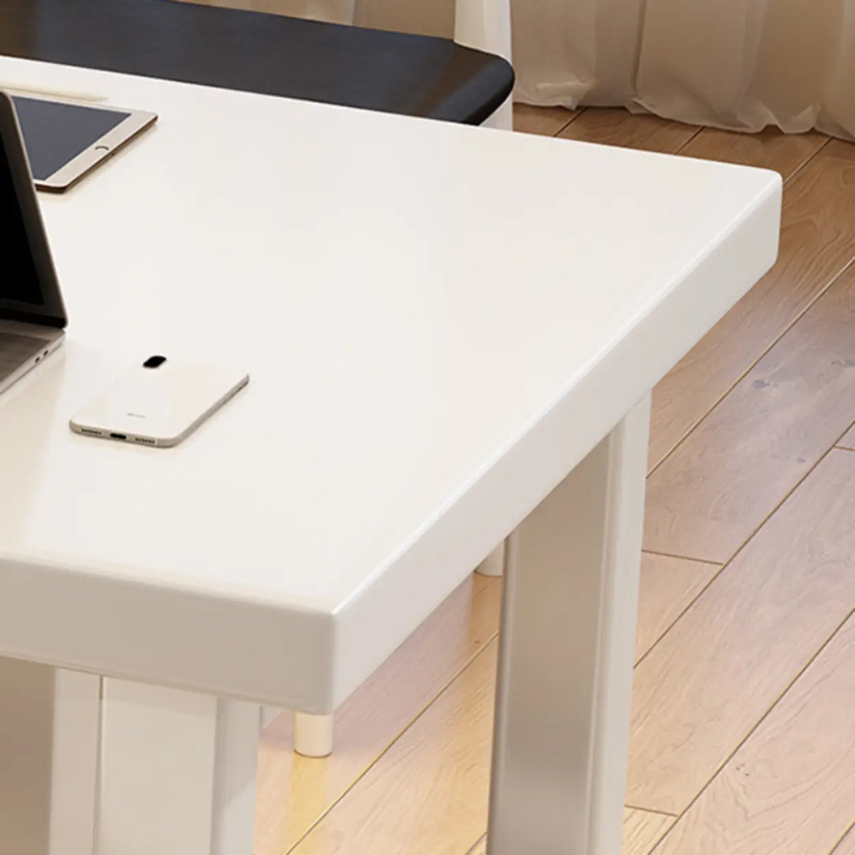 White Multi-person Standard Wooden Writing Desk Image - 9