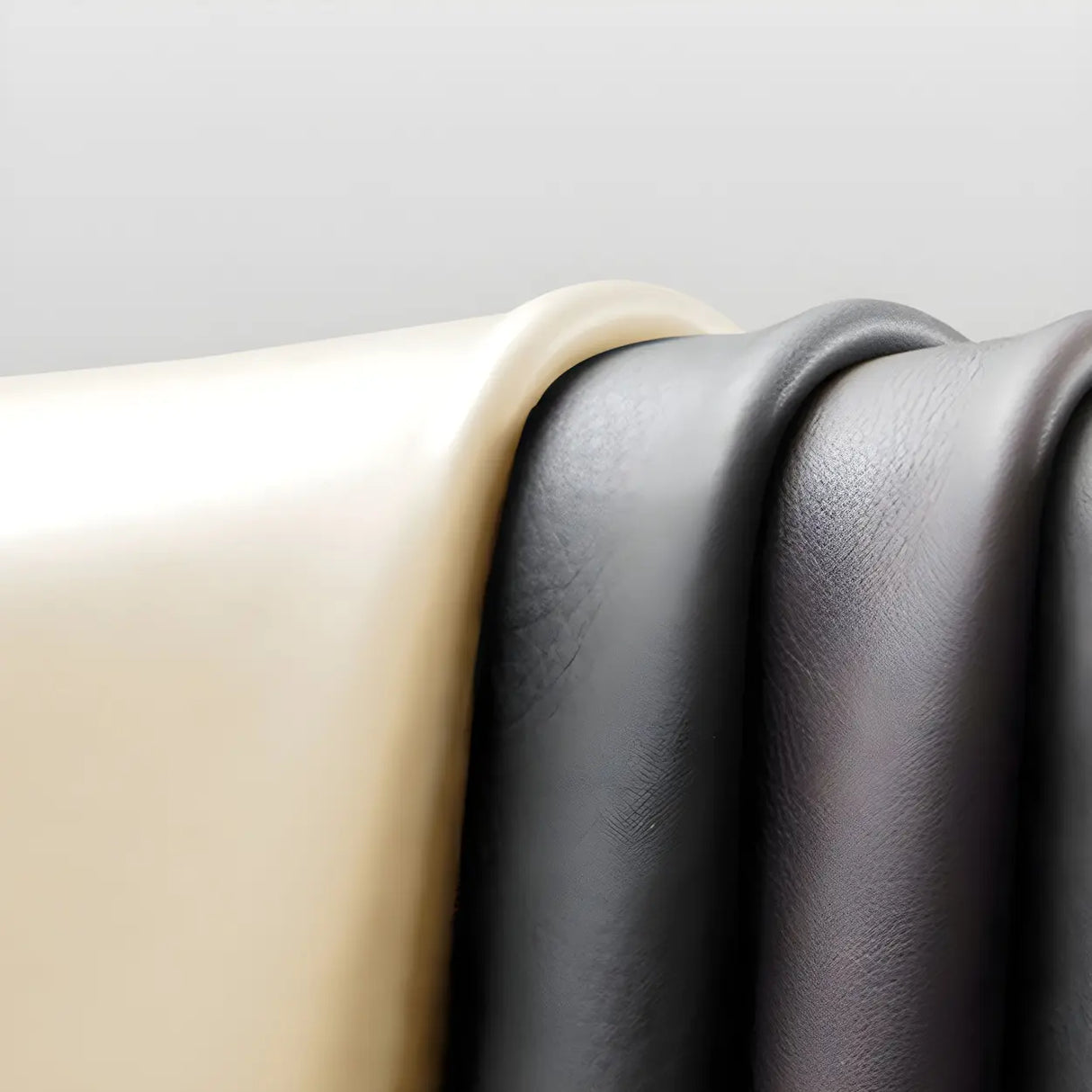 White Orange Faux Leather Upholstered Bedroom Bench Image - 9