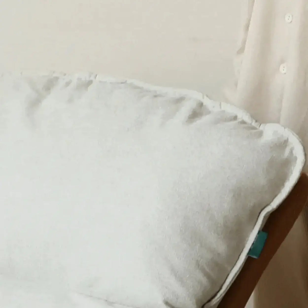 White Orange Scratch Resistant Upholstered Rocking Chair Image - 10