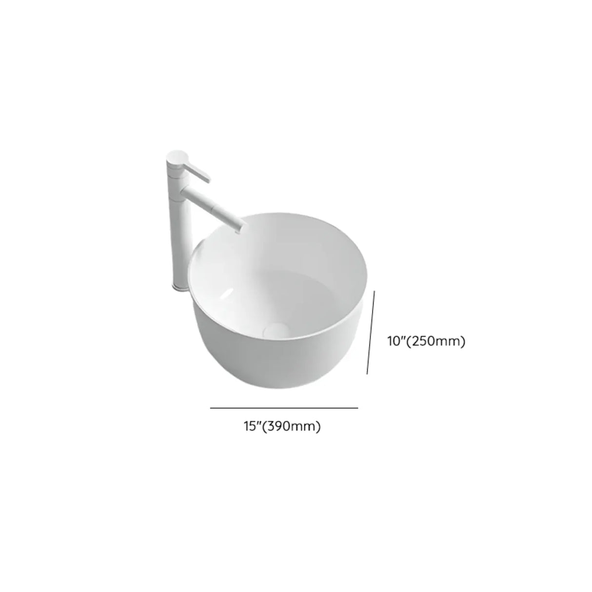 White Oval Ceramic Vessel Sinks with Midpostition Hole Image - 25