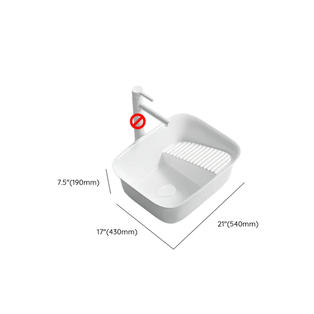 White Oval Ceramic Vessel Sinks with Midpostition Hole Image - 26