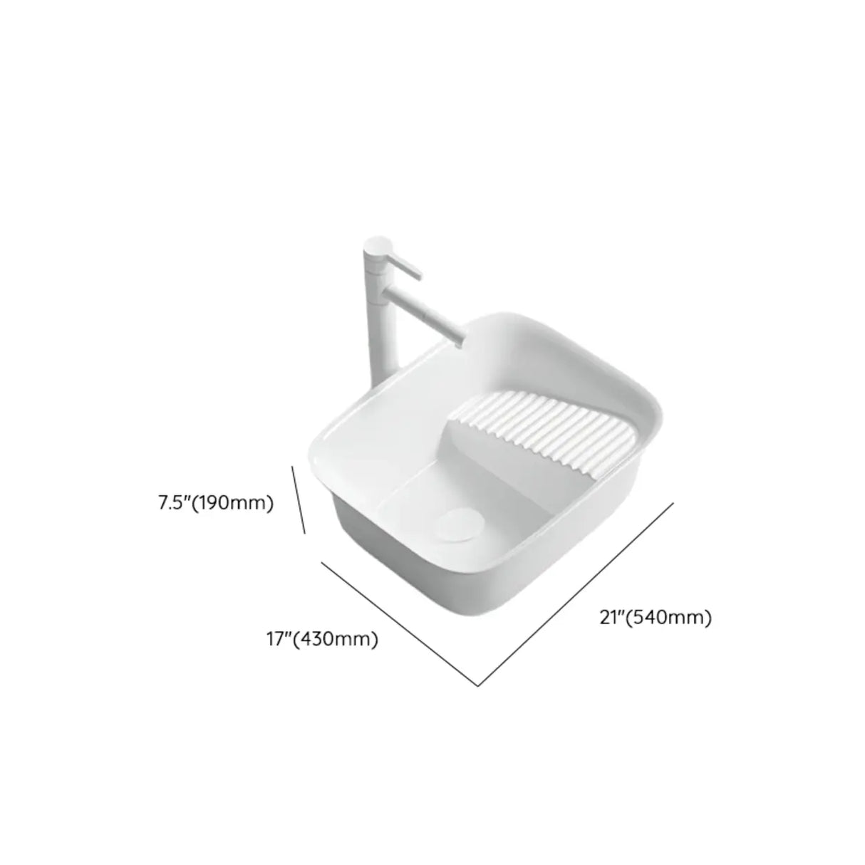 White Oval Ceramic Vessel Sinks with Midpostition Hole Image - 27