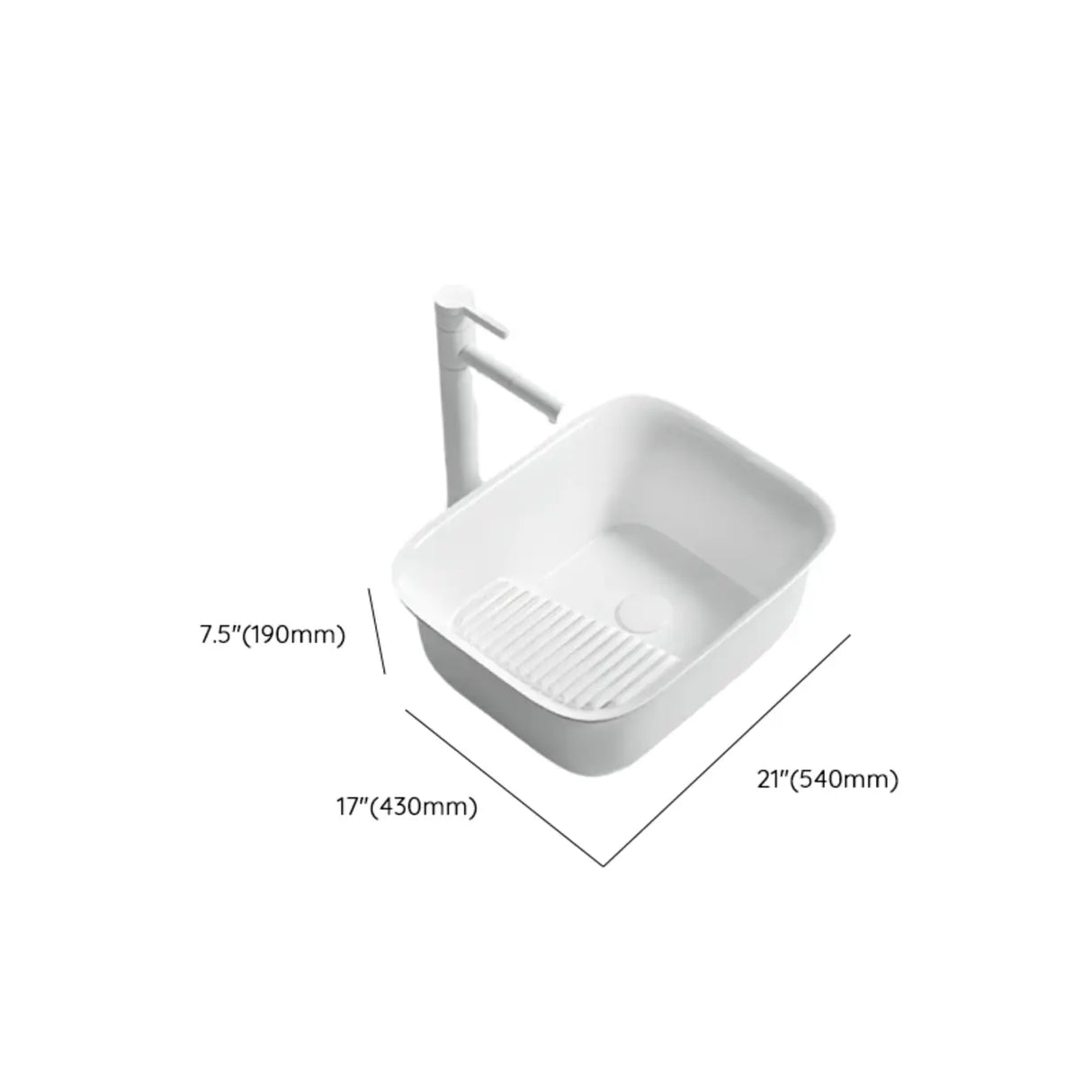 White Oval Ceramic Vessel Sinks with Midpostition Hole Image - 29