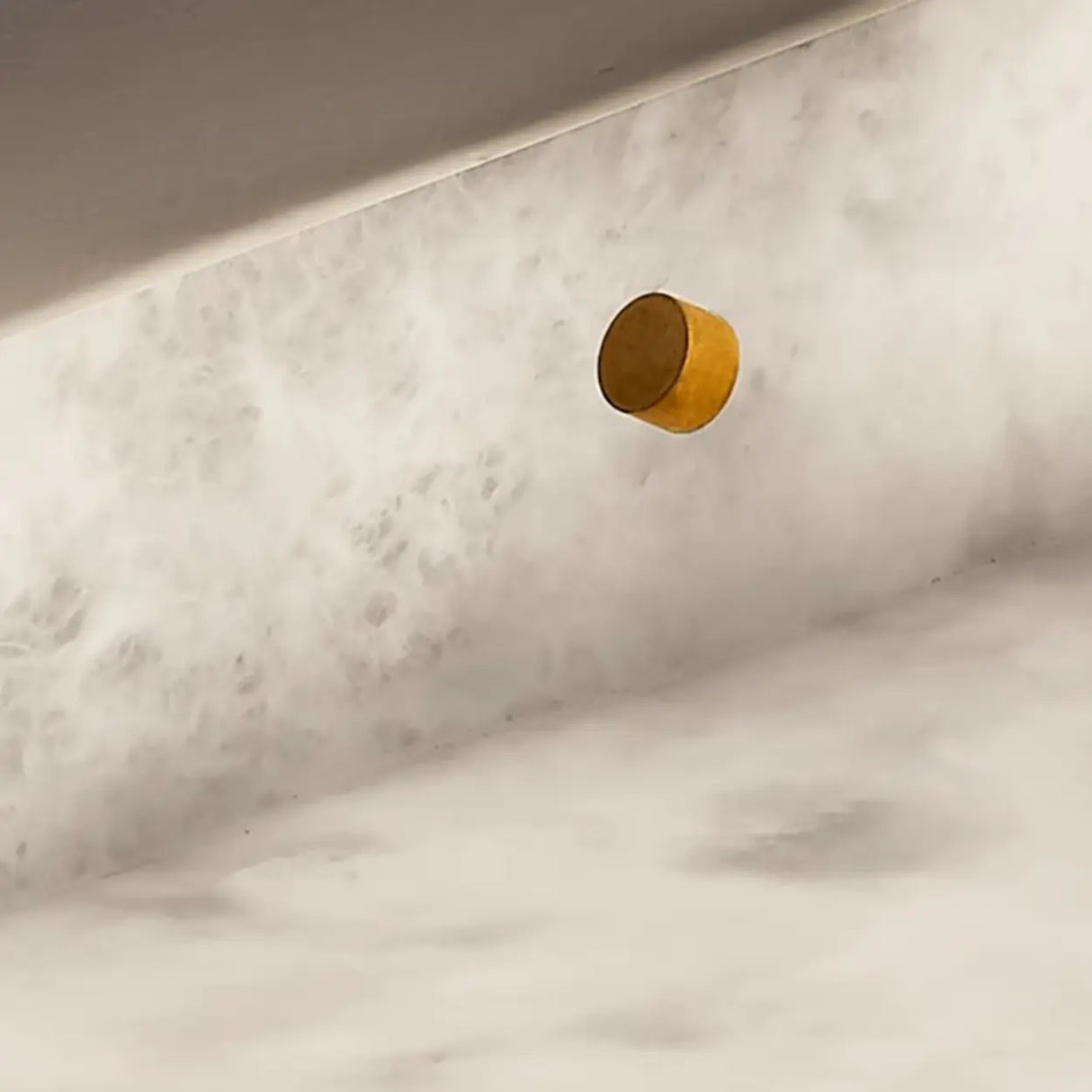 White Rectangular Alabaster LED Flush Mount Ceiling Light Image - 11